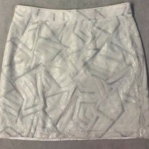 Piperlime BNWT Linear Metallic Miniskirt, Size 4,